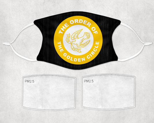 Order of the Golden Circle Face Mask OES Adj Filters Eastern Star Facemask