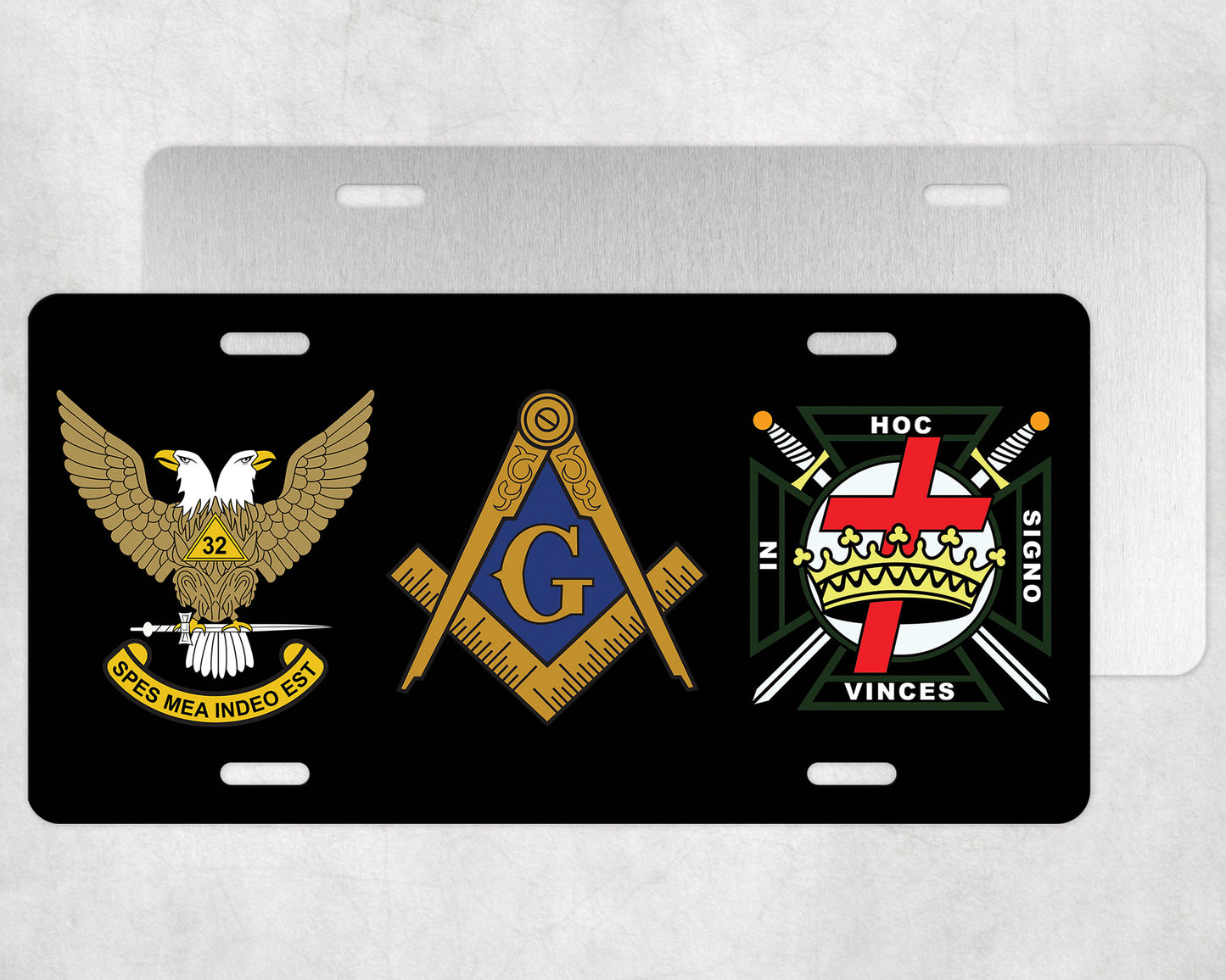 Masonic 32nd Degree Knights Templar WU License Plate Tag
