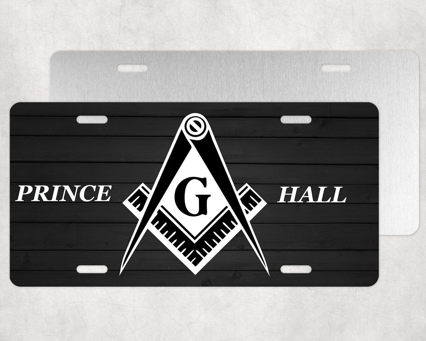 Prince Hall Master Mason Black White License Plate PHA Tag