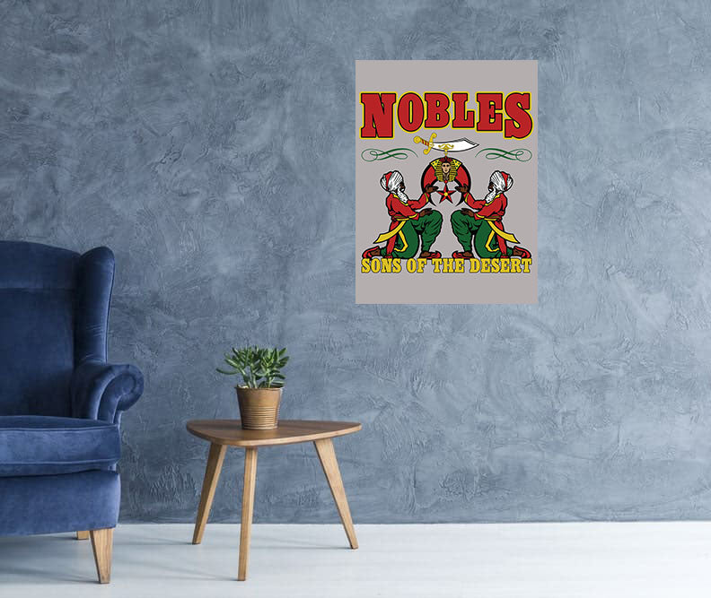 Nobles Sons of the Desert Poster Shriner 18 x 24 Temple Shrine Mason