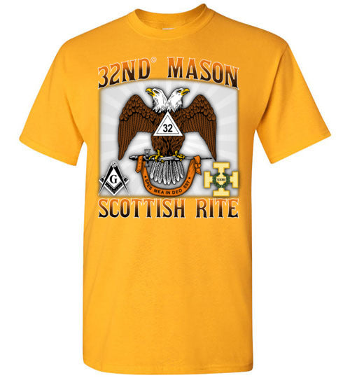 Scottish Rite 32nd Degree Mason Old Style Shirt Wings Down