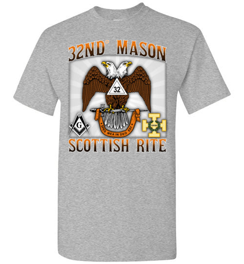 Scottish Rite 32nd Degree Mason Old Style Shirt Wings Down