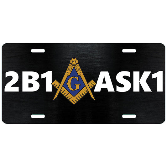 2B1 ASK1 Masonic License Plate