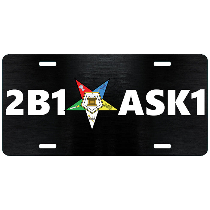 2B1 ASK1 Order of the Eastern Star License Plate