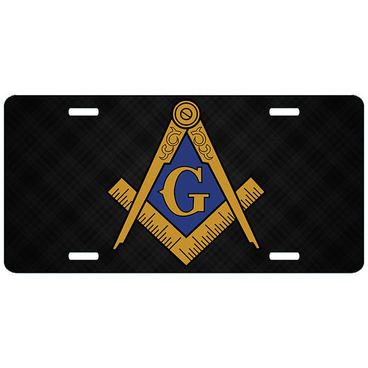 Midnight Masonic License Plate