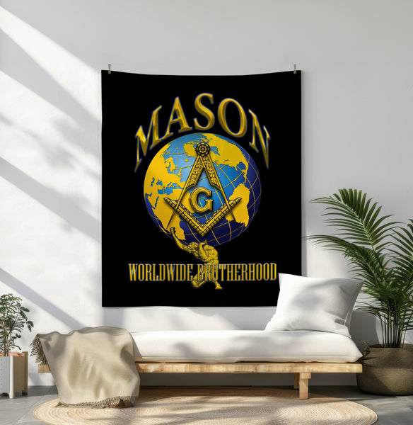 Mason Worldwide Brotherhood Indoor Wall Tapestry