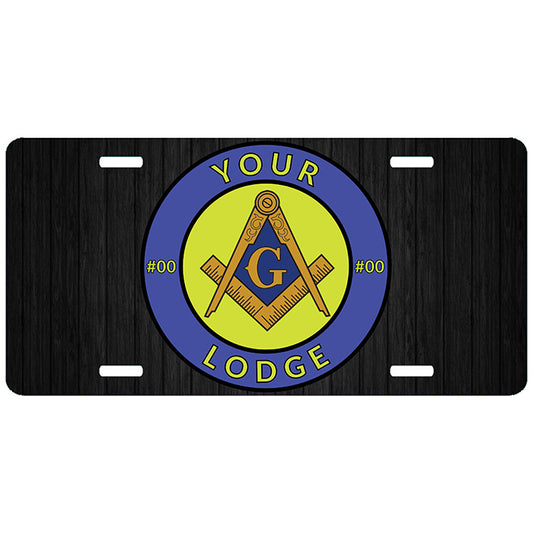 Custom Masonic Lodge License Plate