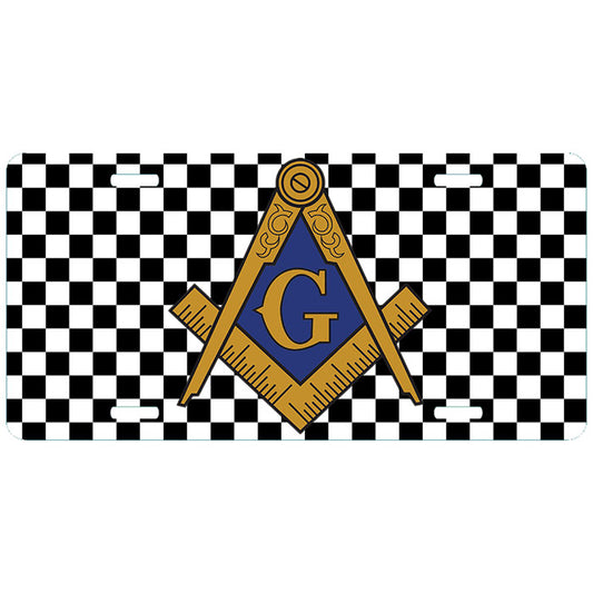 Mosaic Masonic License Plate