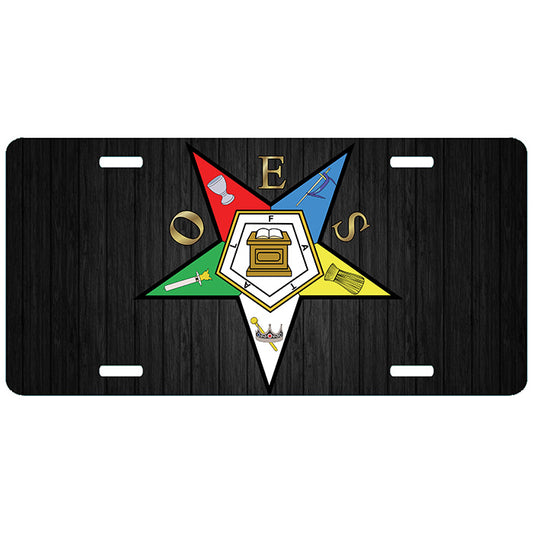 Order of the Eastern Star License Plate Tag OES
