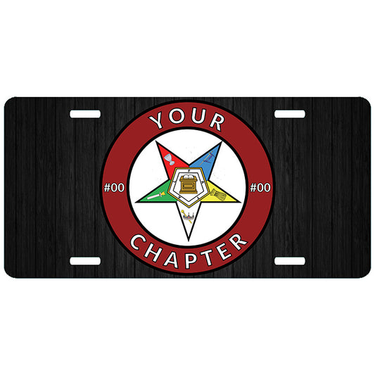 Custom Order of the Eastern Star Chapter License Plate OES