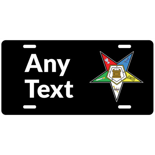 Custom OES License Plate Order Eastern Star Tag