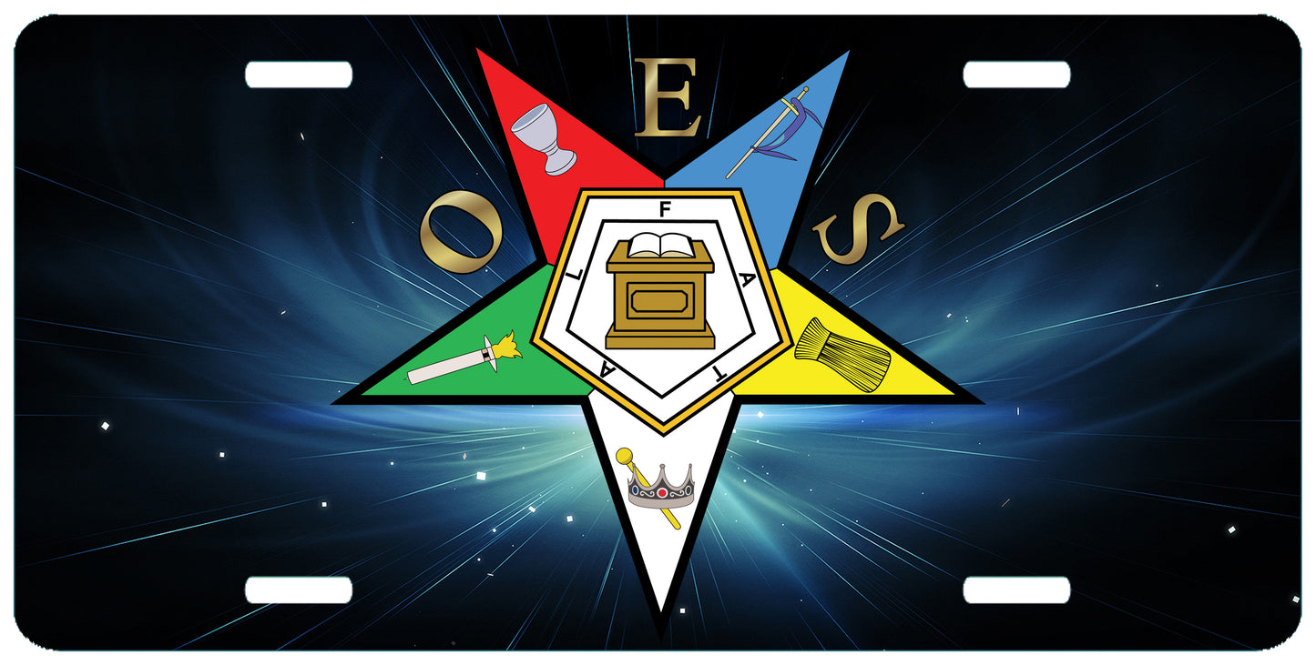 Space Order of the Eastern Star License Plate OES Tag