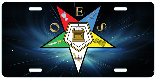 Space Order of the Eastern Star License Plate OES Tag