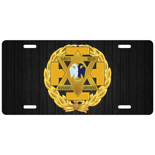 Past Commander In Chief Scottish Rite Mason License Plate 32nd WD Tag