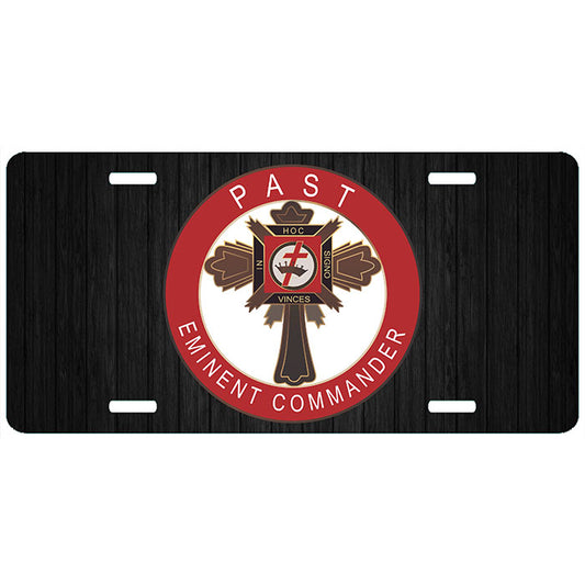 Past Eminent Commander License Plate Tag