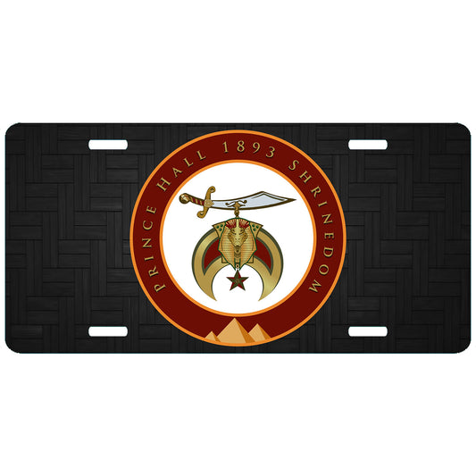 Prince Hall 1893 Shrinedom License Plate Tag