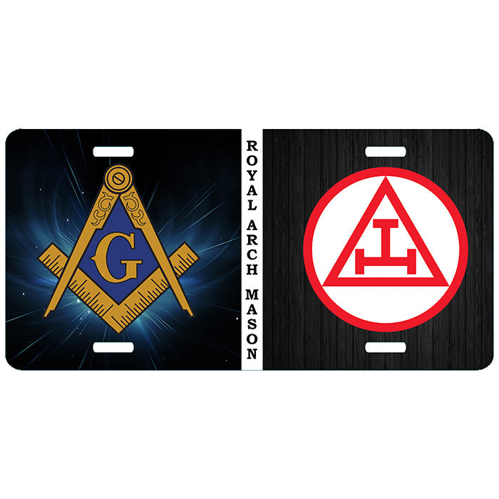 Mason Royal Arch Split Masonic License Plate