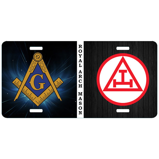 Mason Royal Arch Split Masonic License Plate