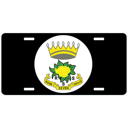 Roses of Seven Seals License Plate OES Auto Car Tag