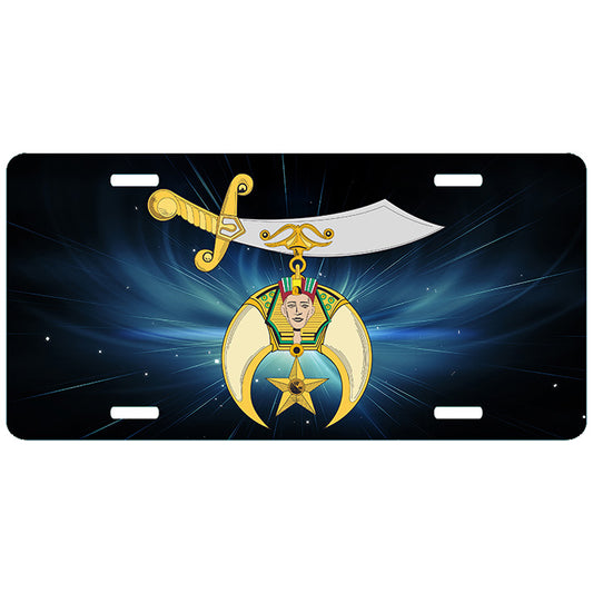 Shriner Space License Plate