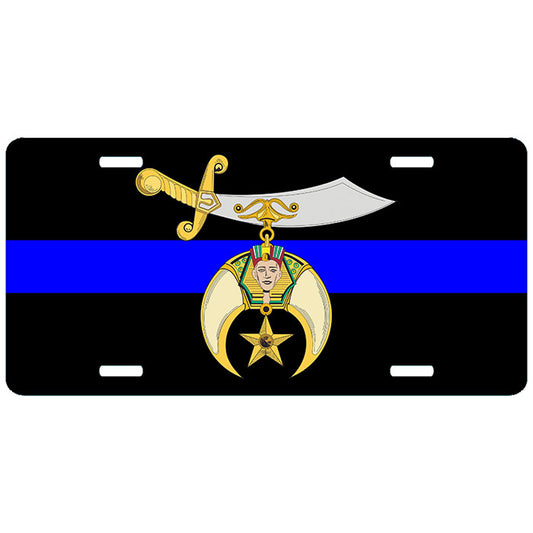 Shriner Police Thin Blue Line License Plate