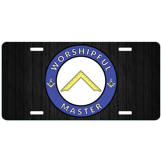 Worshipful Master License Plate Masonic Officer WM Square Auto Car Tag
