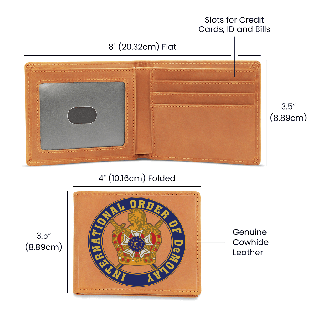 International Order of DeMolay Cowhide Leather Wallet
