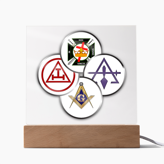 York Rite Mason Square Acrylic Plaque