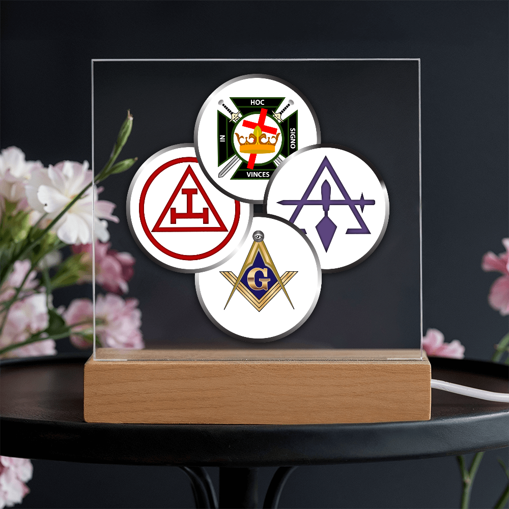 York Rite Mason Square Acrylic Plaque