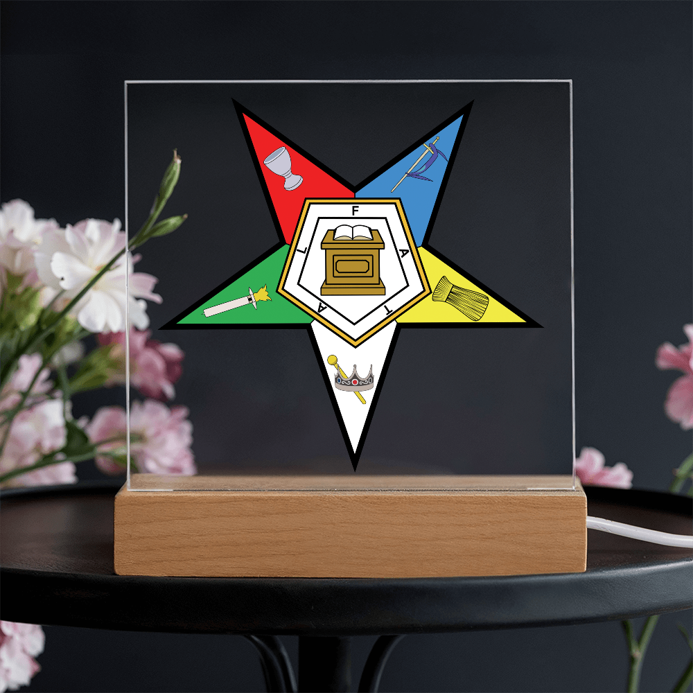 Order of the Eastern Star Square Acrylic Plaque OES