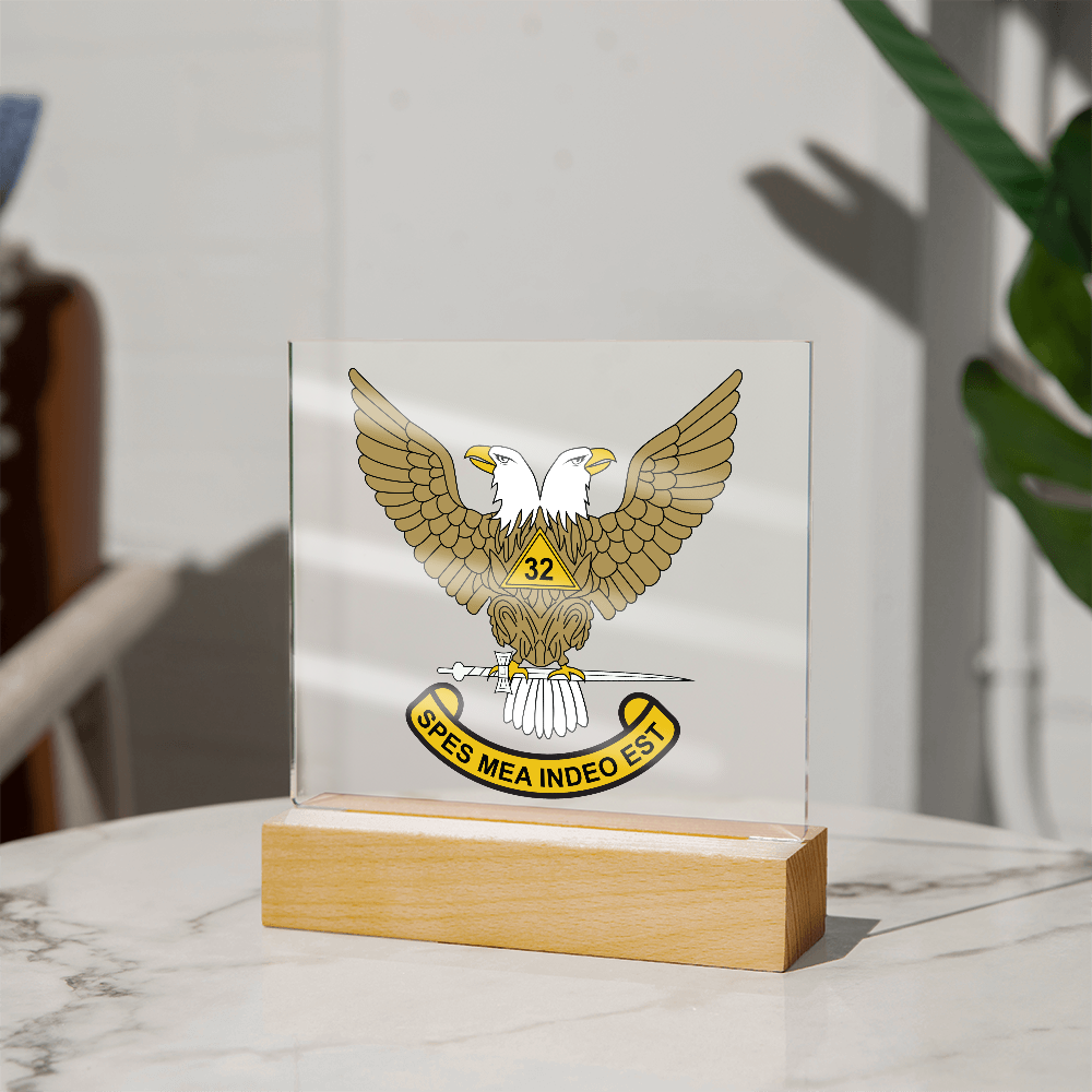 Scottish Rite 32nd Degree Mason Square Acrylic Plaque WU