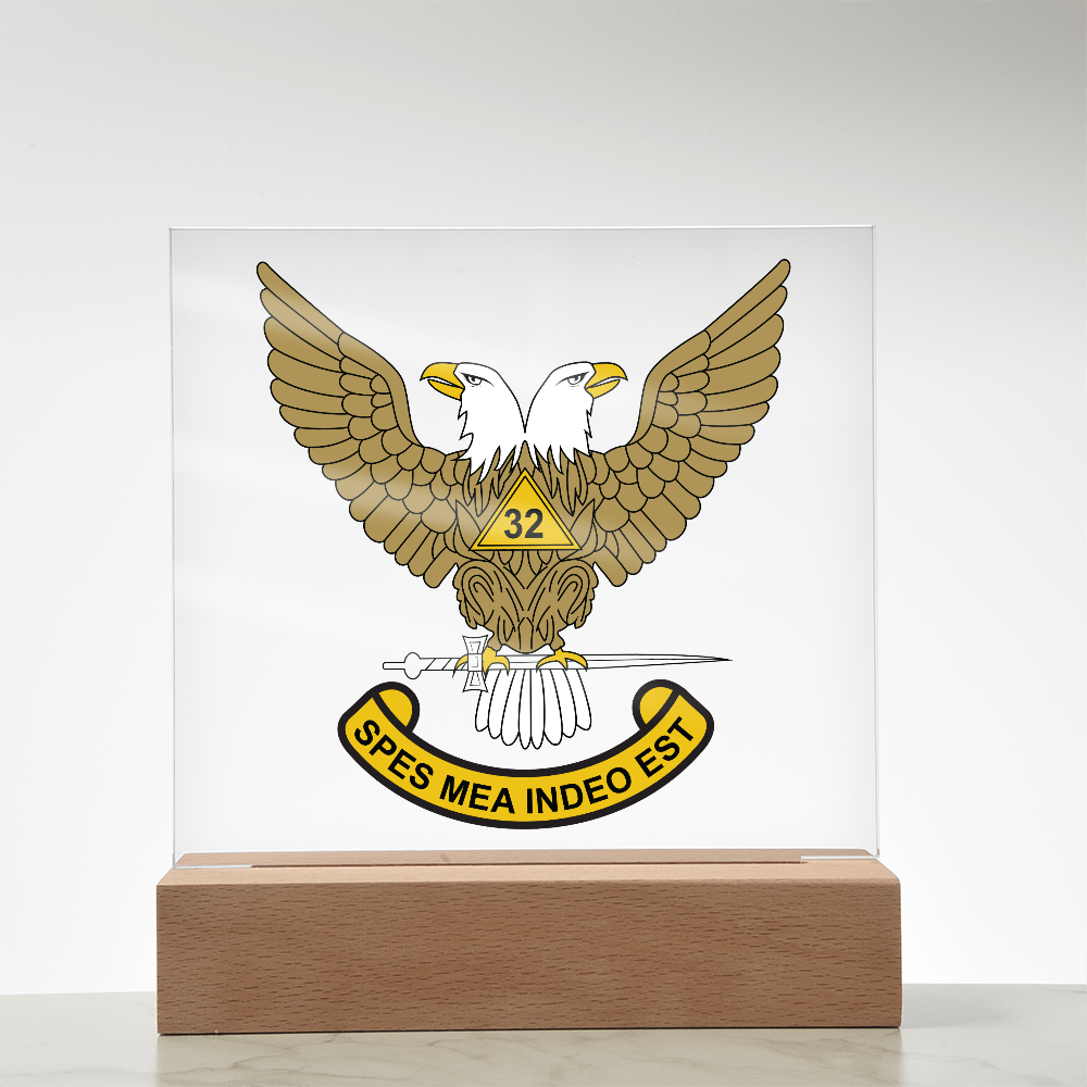 Scottish Rite 32nd Degree Mason Square Acrylic Plaque WU