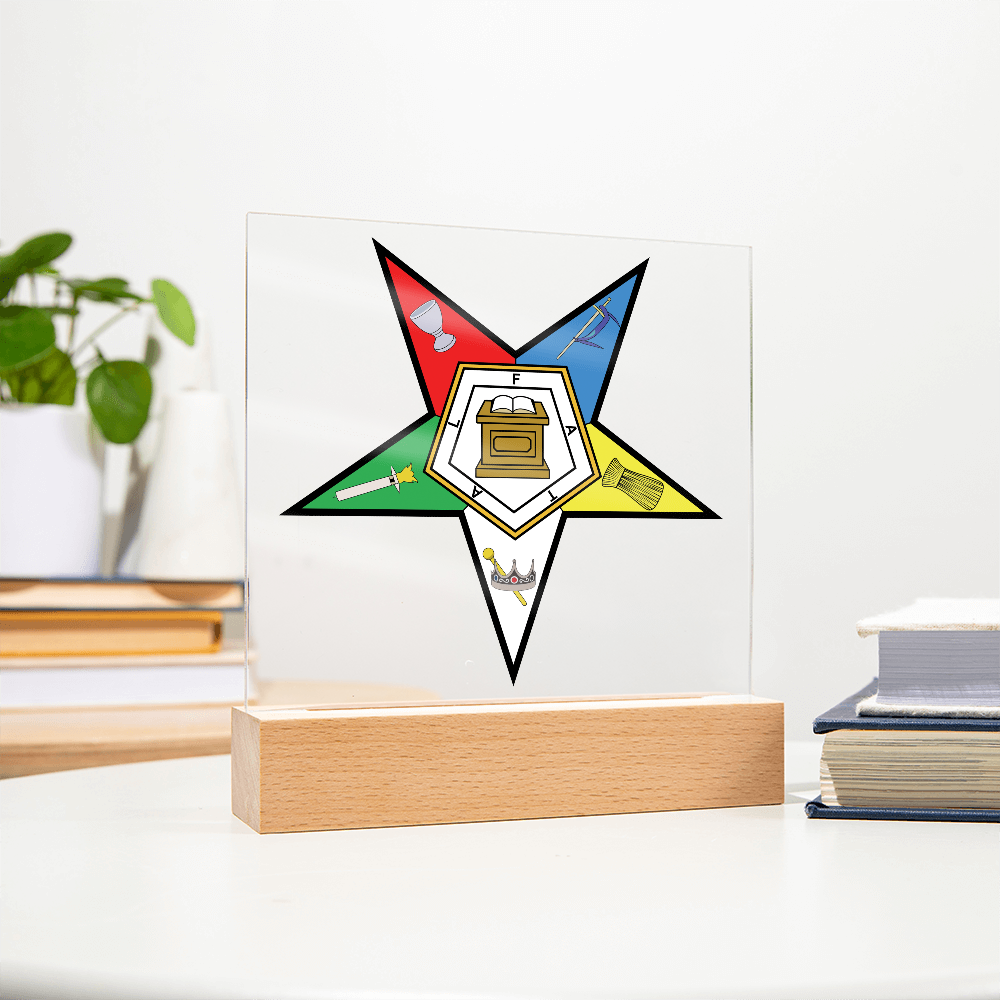 Order of the Eastern Star Square Acrylic Plaque OES