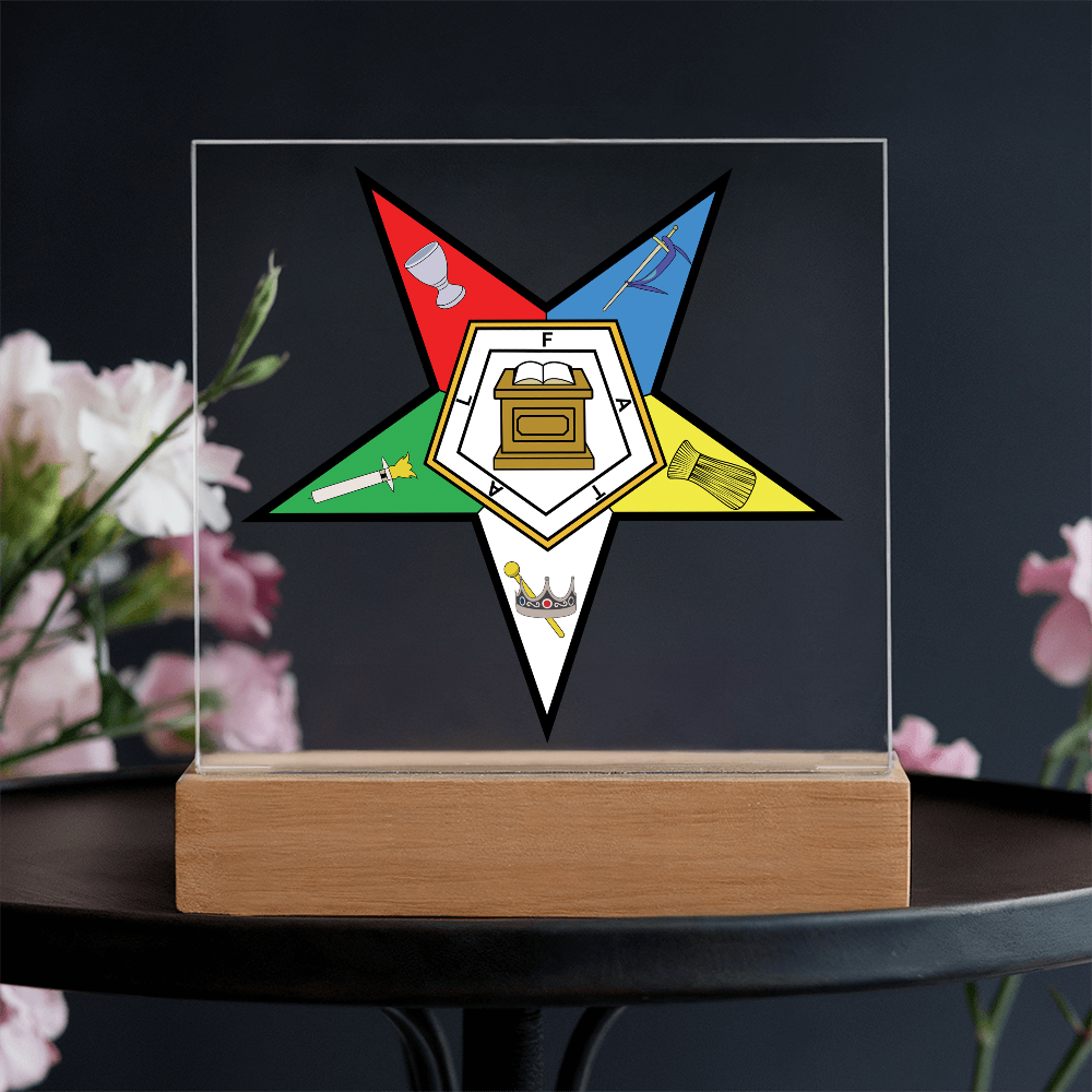 Order of the Eastern Star Square Acrylic Plaque OES