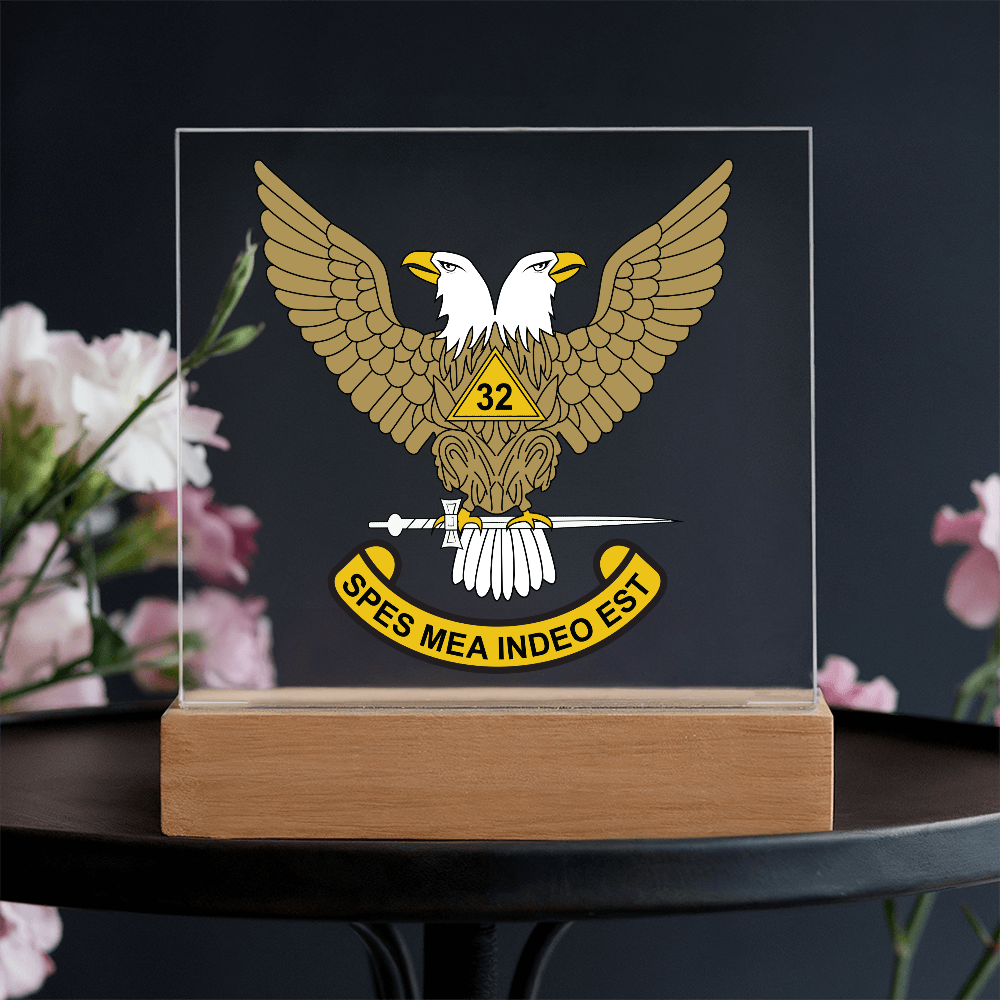 Scottish Rite 32nd Degree Mason Square Acrylic Plaque WU