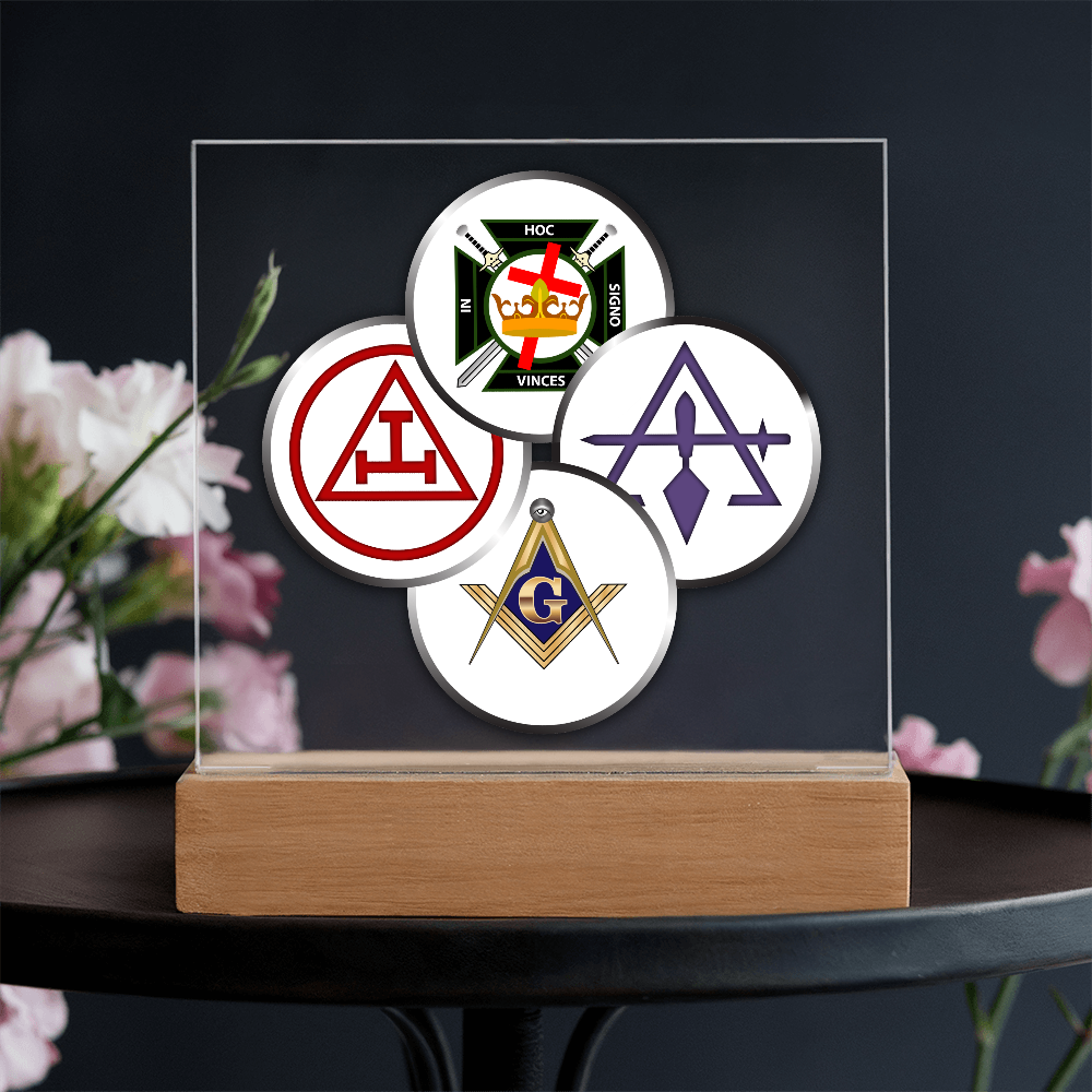 York Rite Mason Square Acrylic Plaque