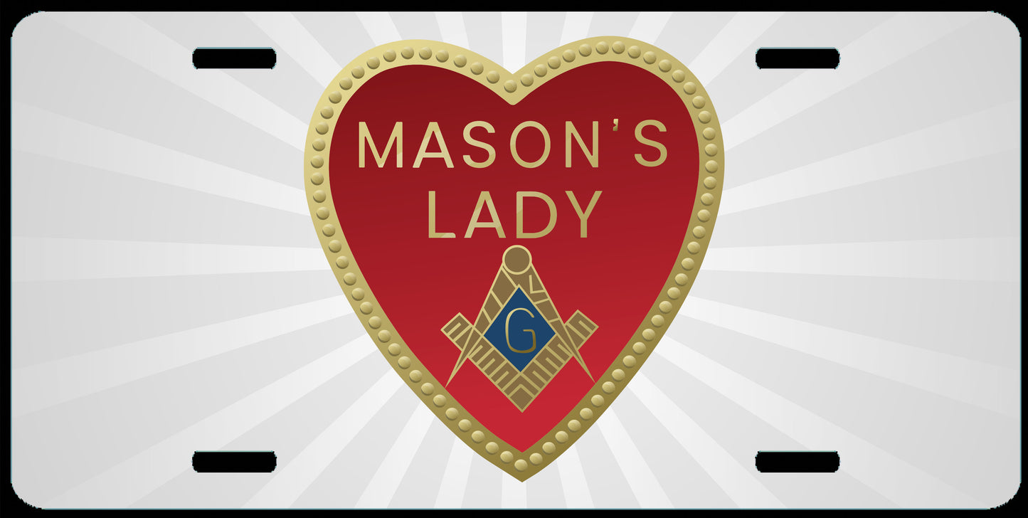 Mason's Lady License Plate Tag