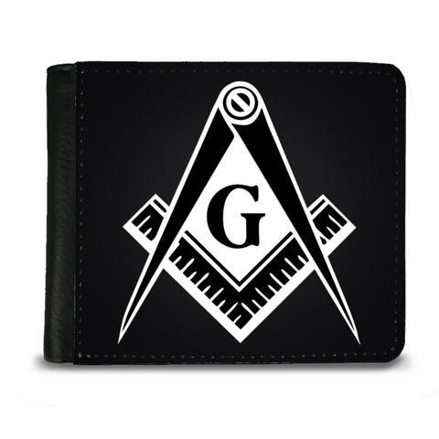 Masonic Black White Wallet