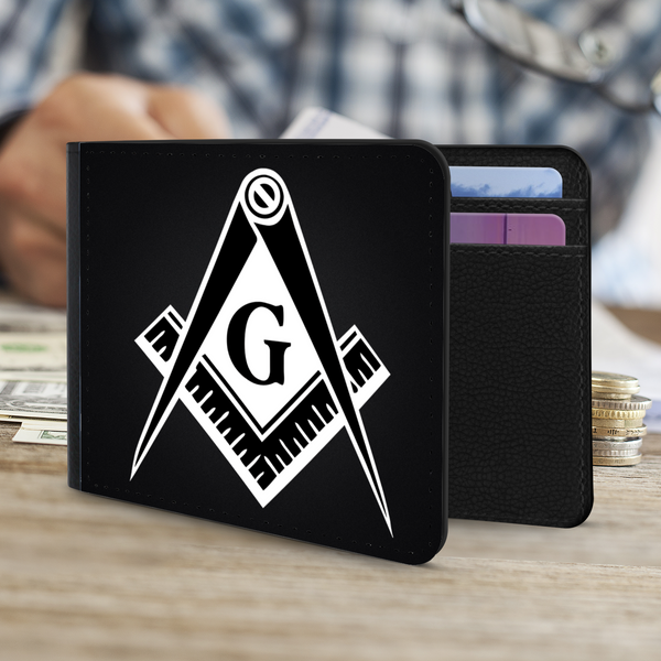 Masonic Black White Wallet