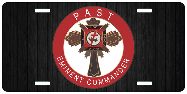 Past Eminent Commander License Plate Tag