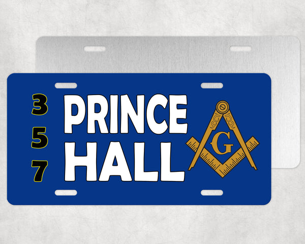 Prince Hall 357 Mason License Plate Tag PHA