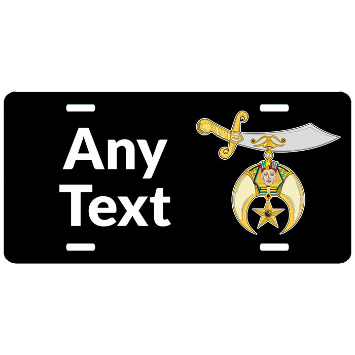 Custom Shriner License Plate Tag