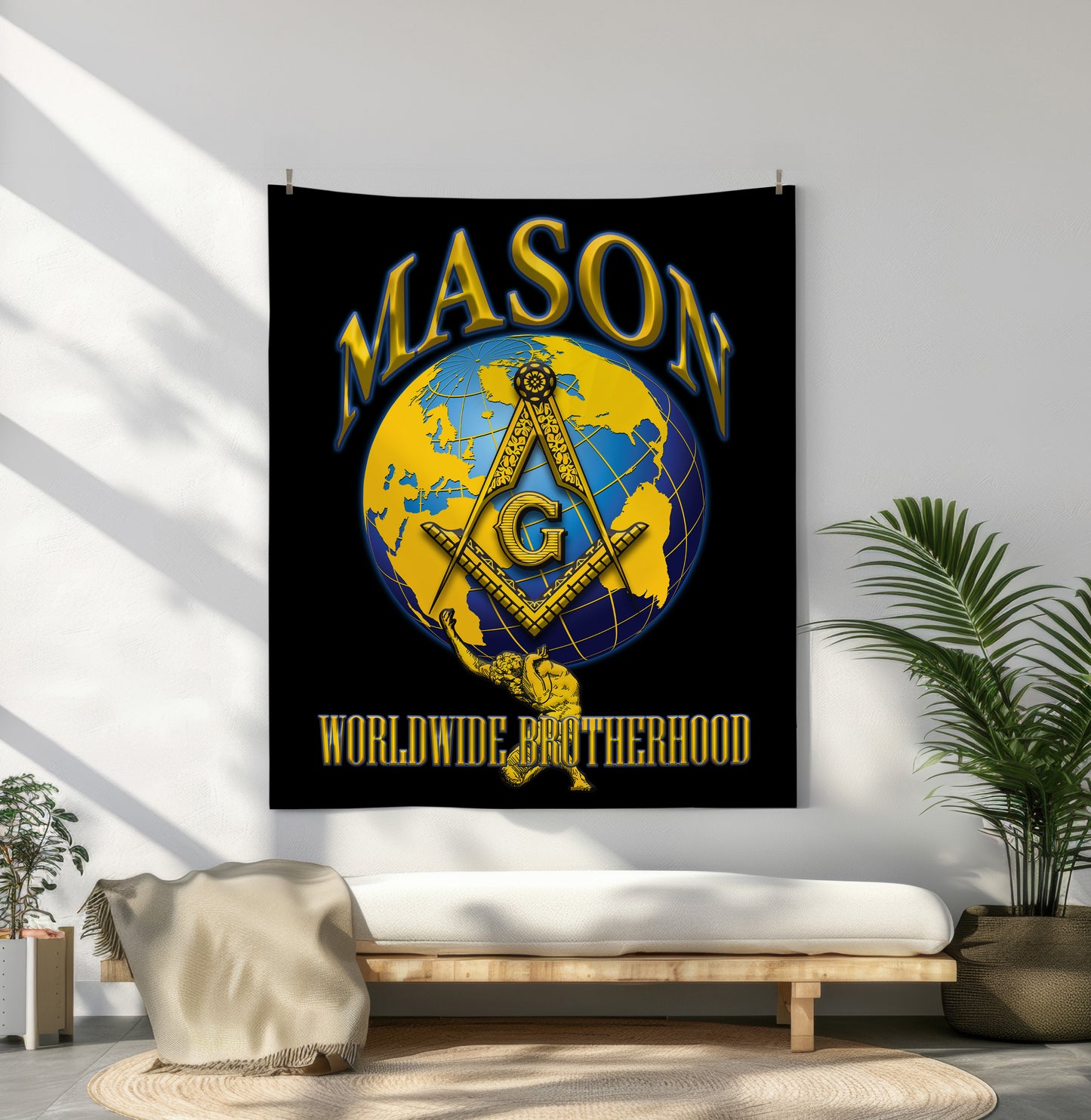 Mason Worldwide Brotherhood Indoor Wall Tapestry