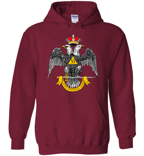 Scottish Rite 33rd Degree Mason Hoodie Masonic 33 WD