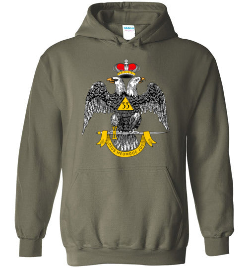 Scottish Rite 33rd Degree Mason Hoodie Masonic 33 WD