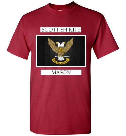 Scottish Rite 32nd Degree Mason Labels T Shirt Wings Up
