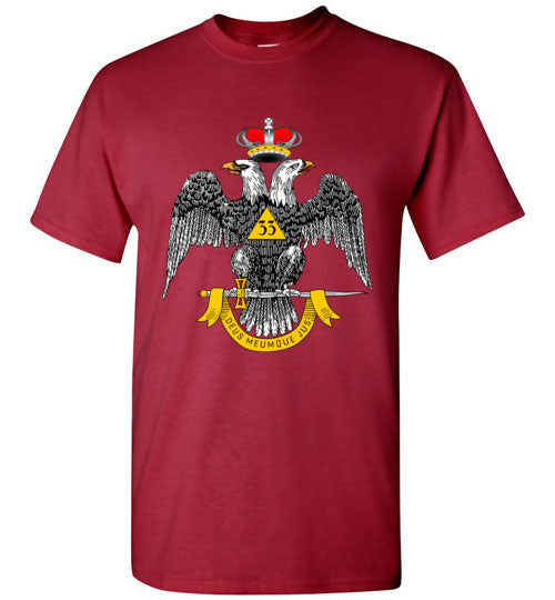 Scottish Rite 33rd Degree Wings Down Masonic T-Shirt