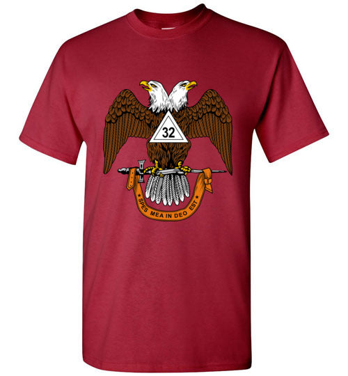 Scottish Rite 32nd Degree Mason T Shirt Wings Down