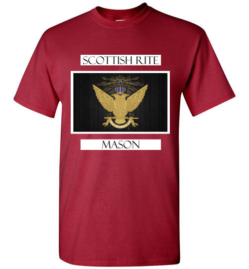 Scottish Rite 33rd Degree Mason Labels T Shirt Wings Up
