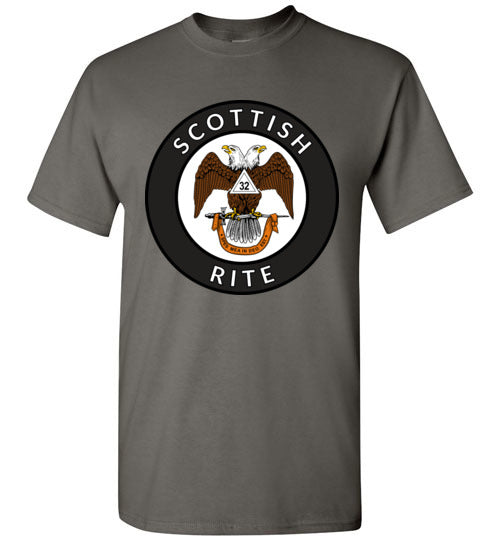 32nd Degree Scottish Rite Mason Circle T Shirt Wings Down